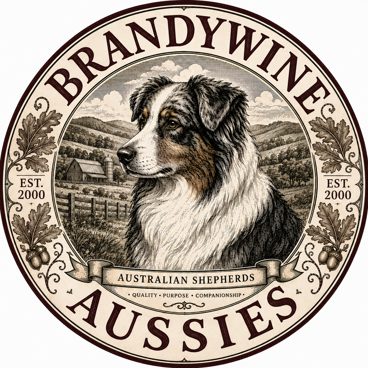 Brandywine Farm Australian Shepherds Logo
